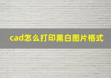 cad怎么打印黑白图片格式