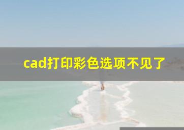 cad打印彩色选项不见了