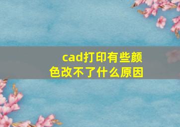 cad打印有些颜色改不了什么原因