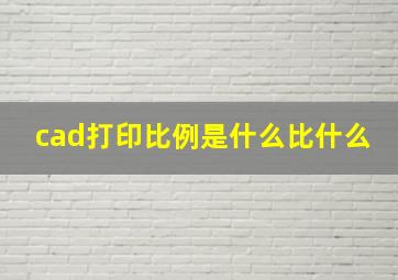 cad打印比例是什么比什么