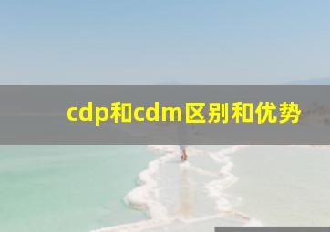 cdp和cdm区别和优势