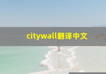 citywall翻译中文