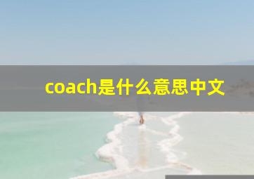 coach是什么意思中文