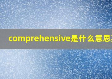 comprehensive是什么意思英语