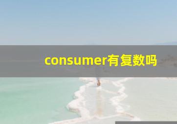 consumer有复数吗