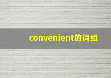 convenient的词组