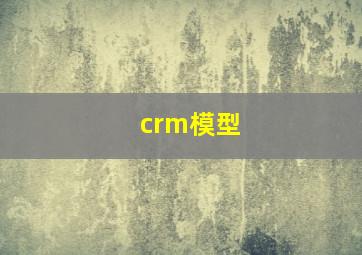 crm模型