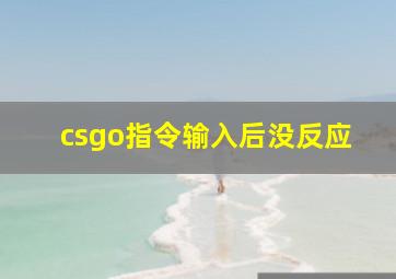 csgo指令输入后没反应