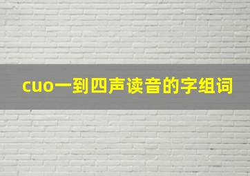 cuo一到四声读音的字组词