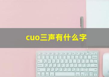 cuo三声有什么字