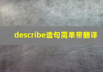 describe造句简单带翻译