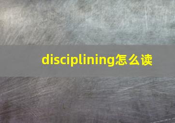 disciplining怎么读