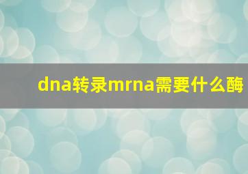 dna转录mrna需要什么酶