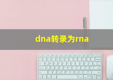 dna转录为rna