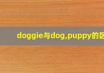 doggie与dog,puppy的区别