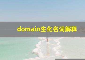 domain生化名词解释