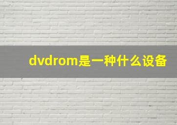 dvdrom是一种什么设备