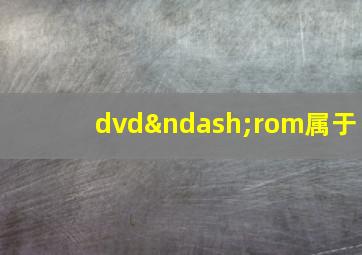 dvd–rom属于