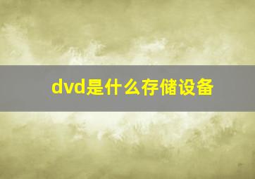 dvd是什么存储设备