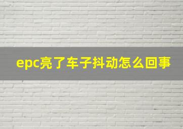 epc亮了车子抖动怎么回事