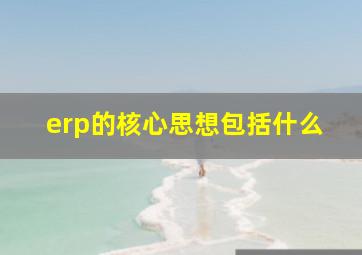 erp的核心思想包括什么