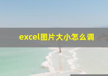 excel图片大小怎么调