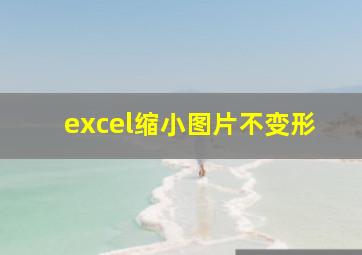 excel缩小图片不变形