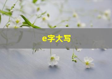 e字大写