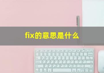 fix的意思是什么