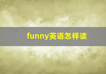 funny英语怎样读