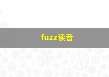 fuzz读音