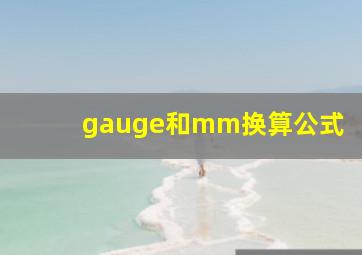 gauge和mm换算公式