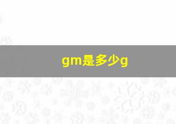 gm是多少g