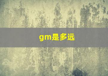 gm是多远