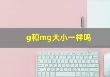 g和mg大小一样吗