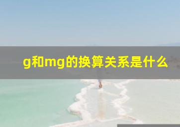 g和mg的换算关系是什么