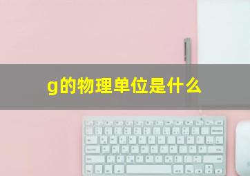 g的物理单位是什么