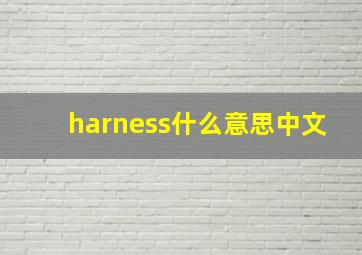 harness什么意思中文