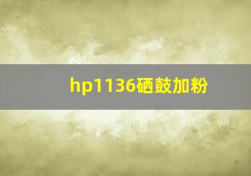 hp1136硒鼓加粉