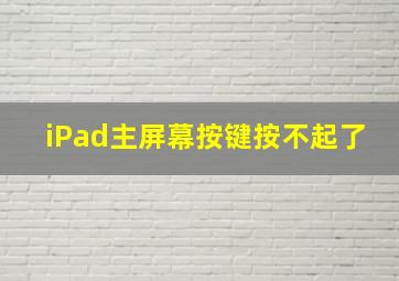 iPad主屏幕按键按不起了