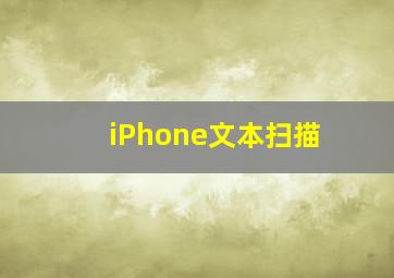 iPhone文本扫描