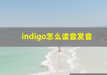 indigo怎么读音发音