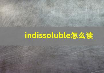 indissoluble怎么读