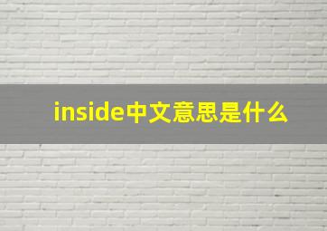 inside中文意思是什么