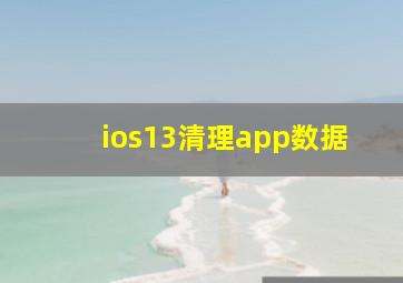 ios13清理app数据