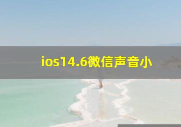 ios14.6微信声音小