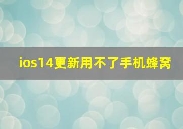 ios14更新用不了手机蜂窝