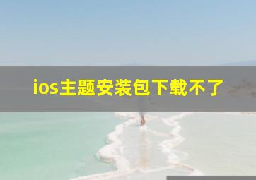 ios主题安装包下载不了