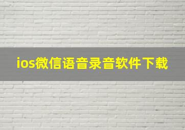 ios微信语音录音软件下载