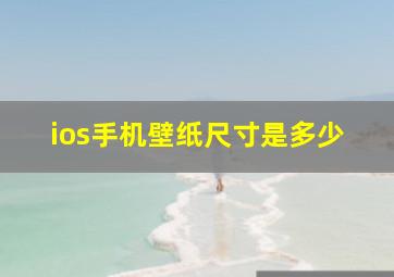 ios手机壁纸尺寸是多少